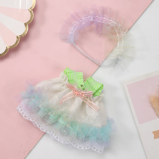 Labubu Sweet Cotton Candy Rainbow Outfit-1